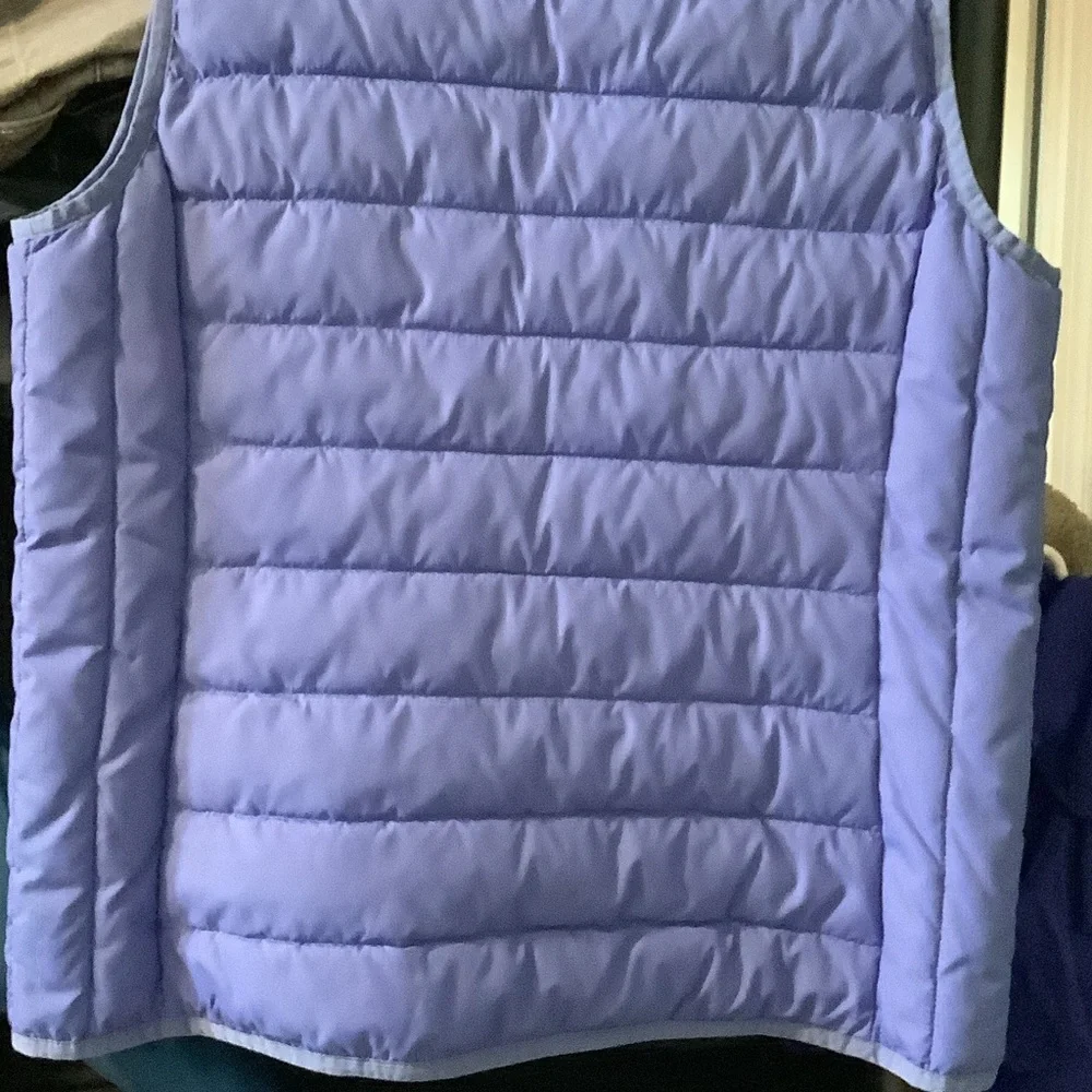 J. Crew‎ light blue Quilted Vest, small, full zip